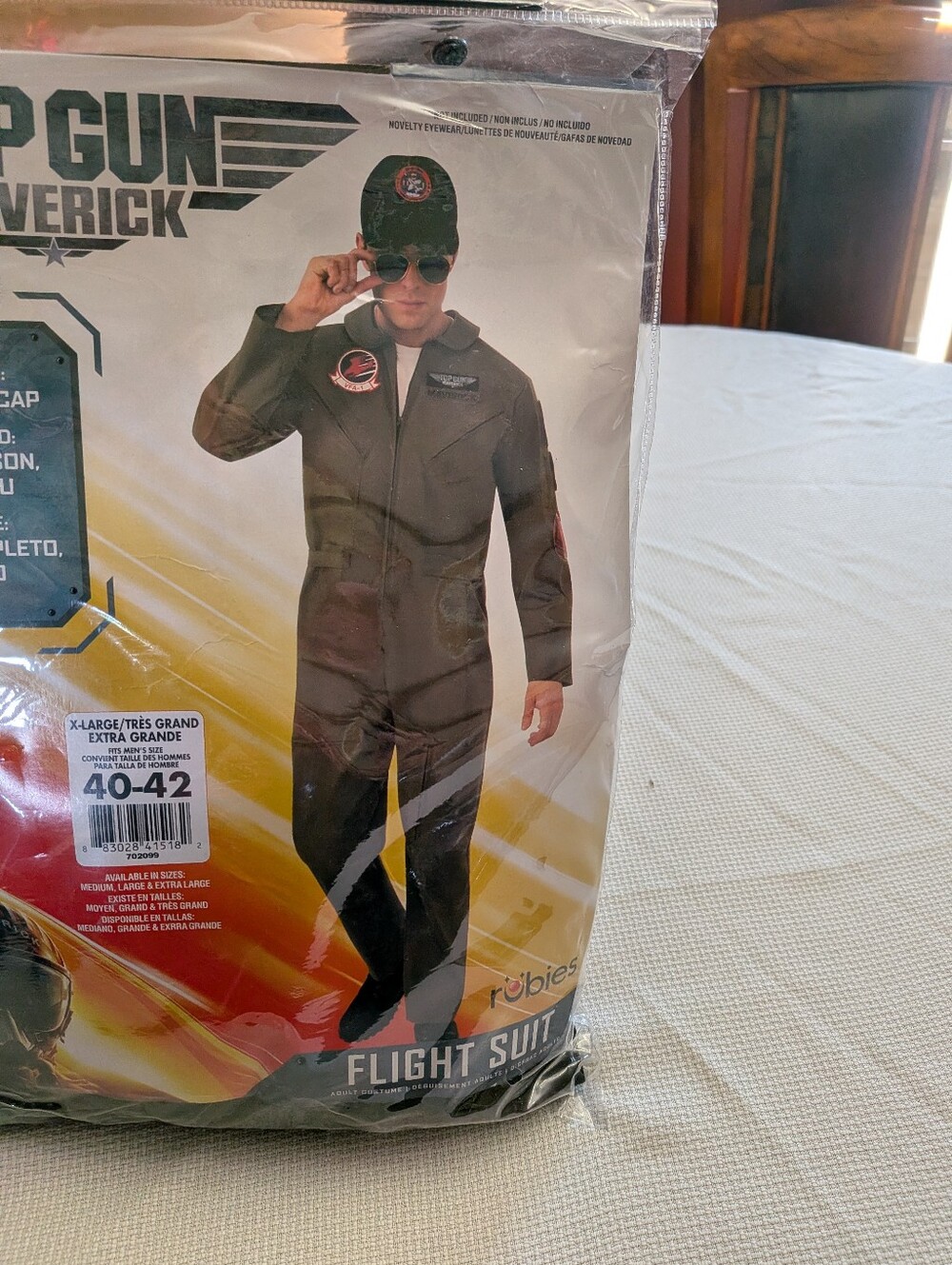 Men's Top Gun Maverick Flight Suit Costume XL